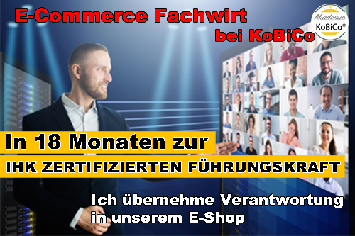 Das Seminar zum Fachwirt im E-Commerce führt dich zum beruflichen Erfolg in eurem Online Shop. Durchgeführt wird das Seminar als Webinar.