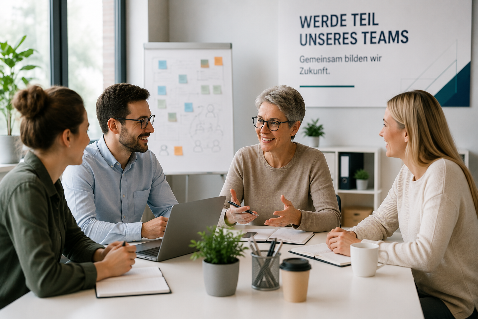 Team arbeitet gemeinsam an Themen und Bildungsangeboten