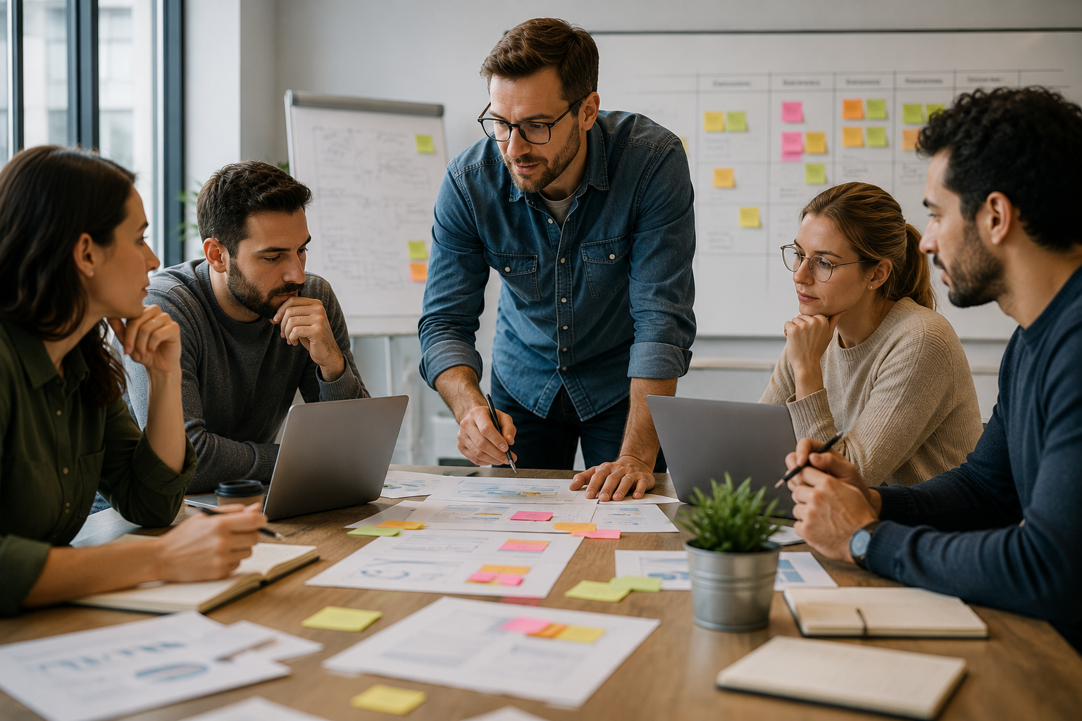Projektmanagement Seminar mit Projektboard und Teamplanung