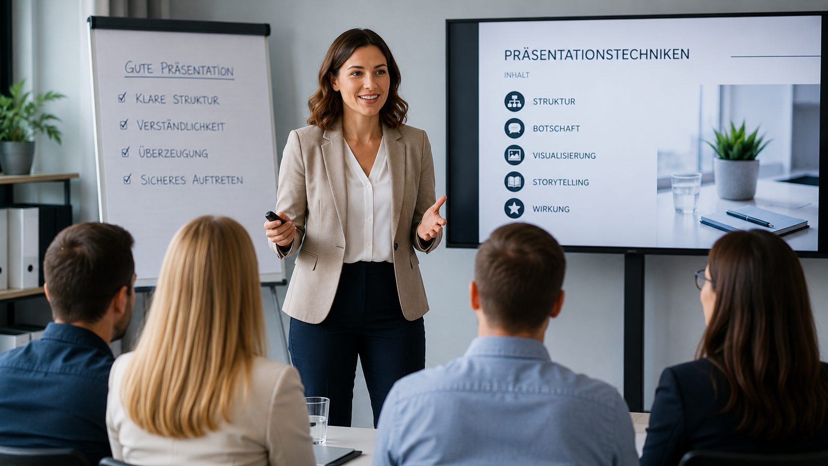 Präsentationstechniken und Moderation in einer Schulungssituation