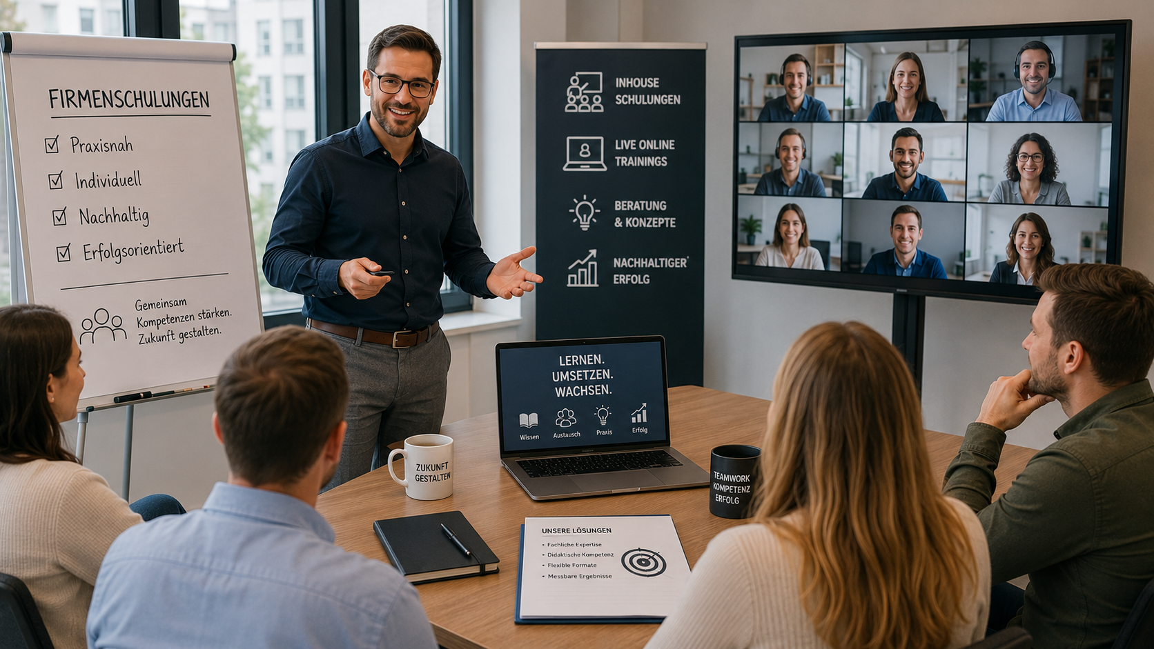 Firmenschulung mit Teamworkshop in einer Inhouse-Schulung