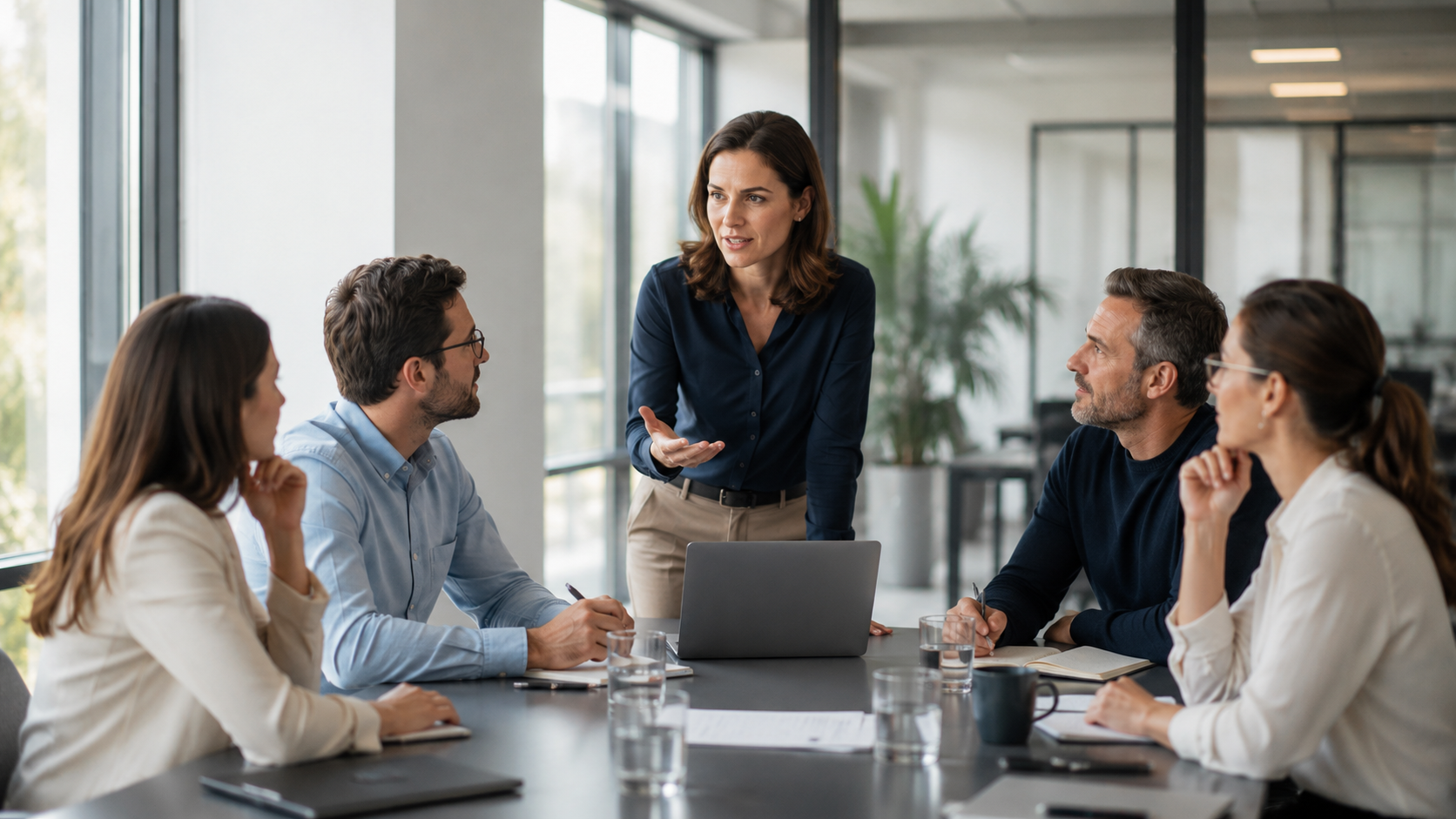 Teamleitung im Mitarbeitergespräch und Führungskräfte Workshop